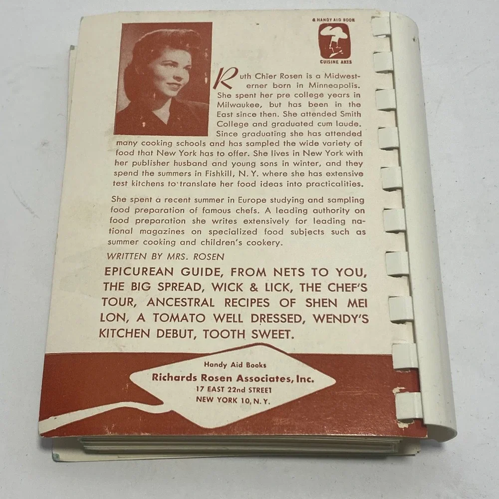 Richards Rosen Wurst You Were Here Cookbook Vintage 1958 German With Box